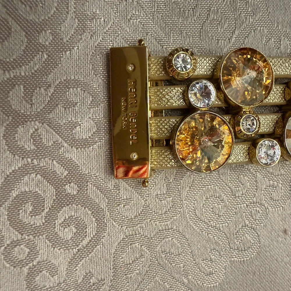 Henri Bendel Gold Crystal Bracelet - Picture 5 of 7